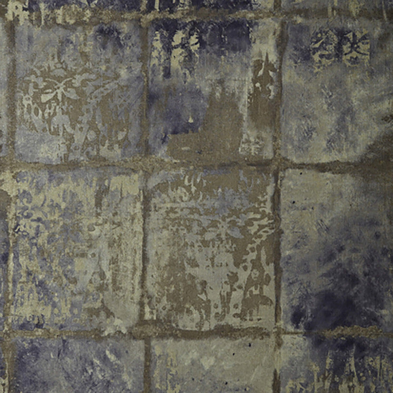media image for Geometric Abstract Brickette Wallpaper in Purple/Sandstone 28