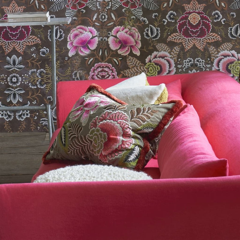 media image for Rose De Damas Embroidered Cushion By Designers Guild Ccdg1469 12 227