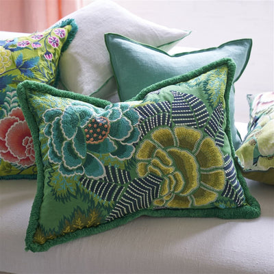 product image for Rose De Damas Embroidered Cushion By Designers Guild Ccdg1469 20 15