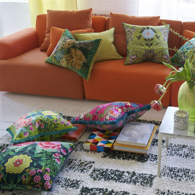 media image for Brocart Decoratif Linen Cushion By Designers Guild Ccdg1453 14 217