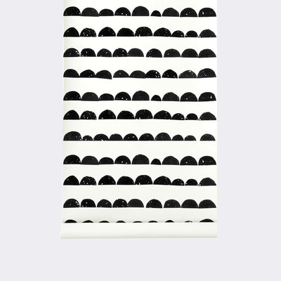 product image of Half Moon Wallpaper in Black and White by Ferm Living 580