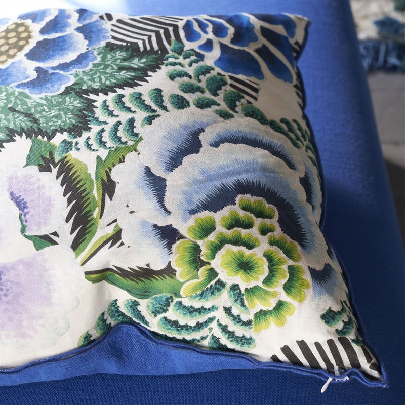 media image for Rose De Damas Cobalt Cushion By Designers Guild Ccdg1455 4 229
