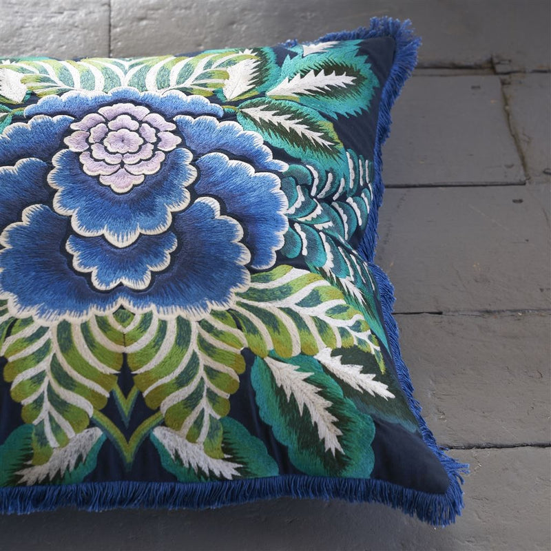 media image for Rose De Damas Embroidered Cushion By Designers Guild Ccdg1469 14 231