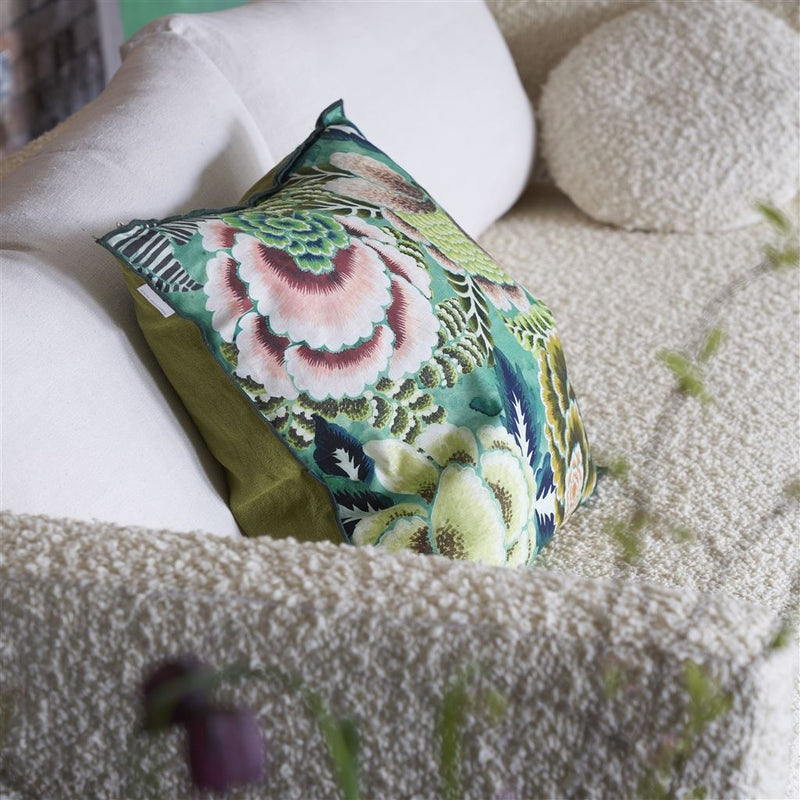 media image for Rose De Damas Jade Cushion By Designers Guild Ccdg1456 8 232