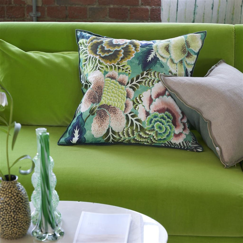 media image for Rose De Damas Jade Cushion By Designers Guild Ccdg1456 6 287