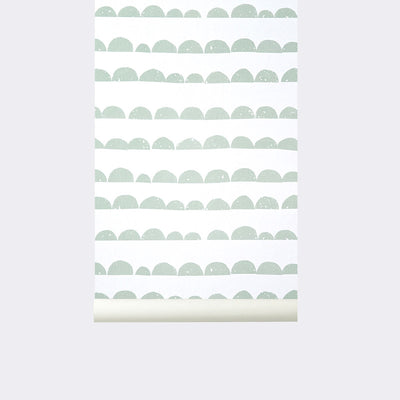 product image of Half Moon Wallpaper in Mint by Ferm Living 535