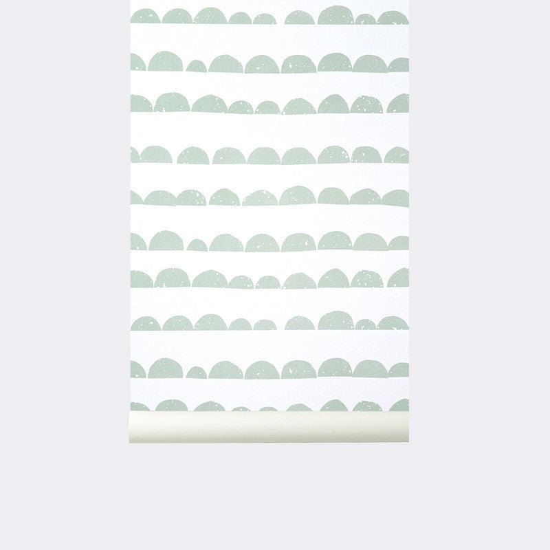 media image for Half Moon Wallpaper in Mint by Ferm Living 220