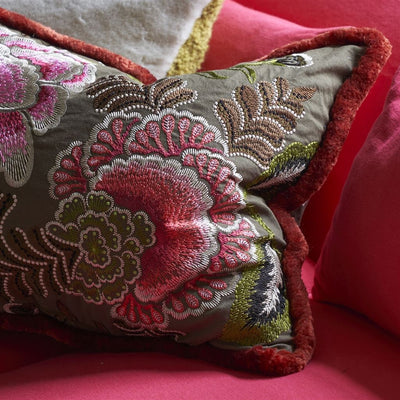 product image for Rose De Damas Embroidered Cushion By Designers Guild Ccdg1469 11 37