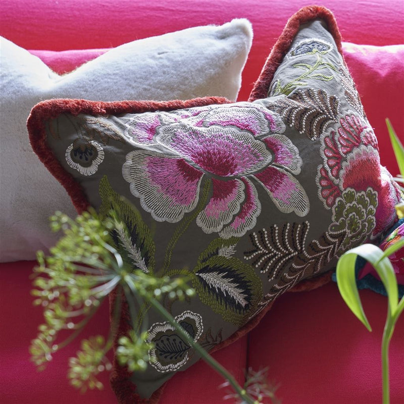 media image for Rose De Damas Embroidered Cushion By Designers Guild Ccdg1469 10 228