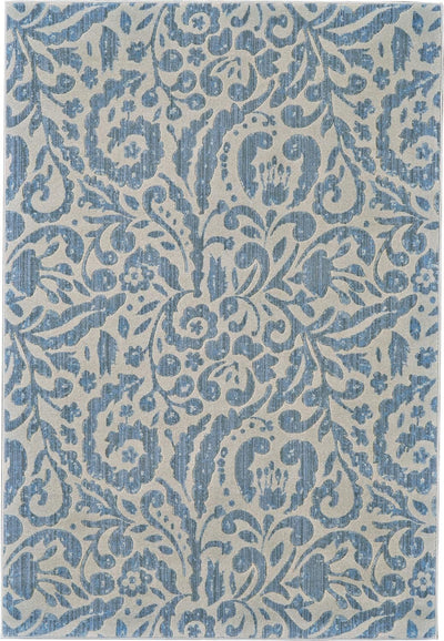 product image of Carini Blue and Ivory Rug by BD Fine Flatshot Image 1 528