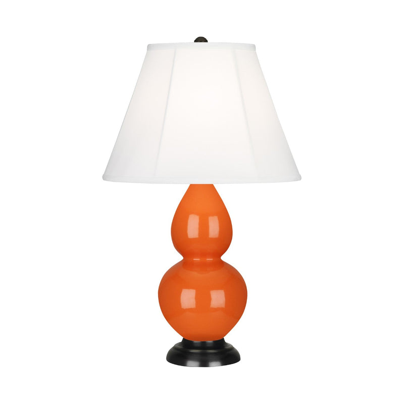media image for pumpkin glazed ceramic double gourd accent lamp by robert abbey ra 1685 3 293