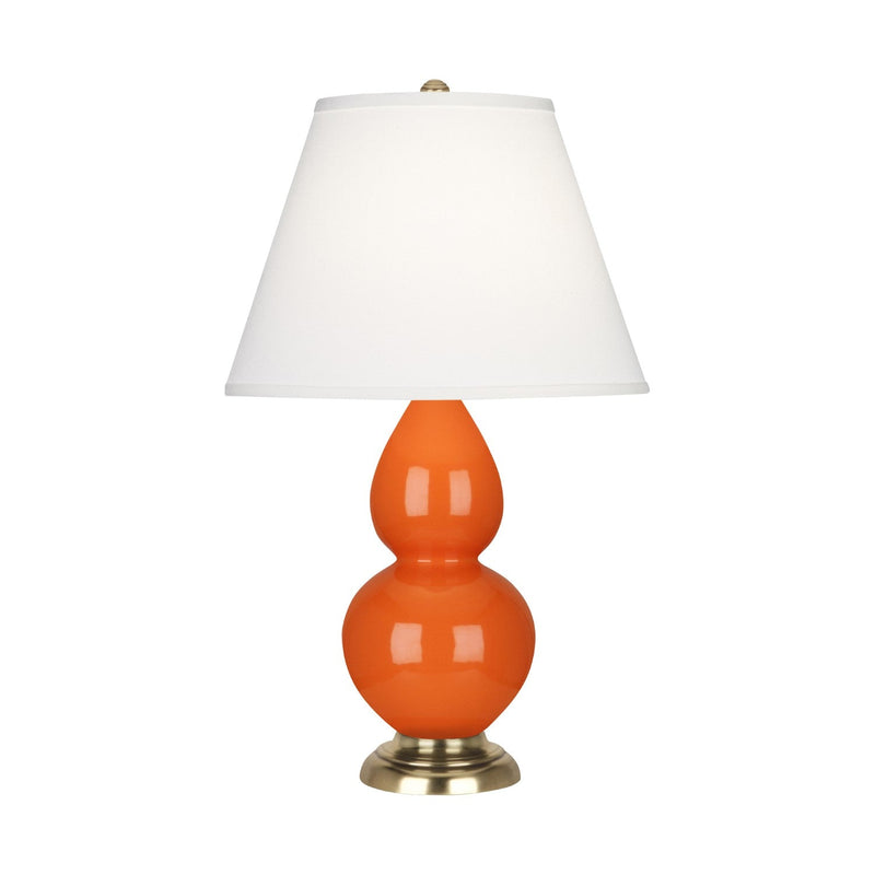 media image for pumpkin glazed ceramic double gourd accent lamp by robert abbey ra 1685 2 253