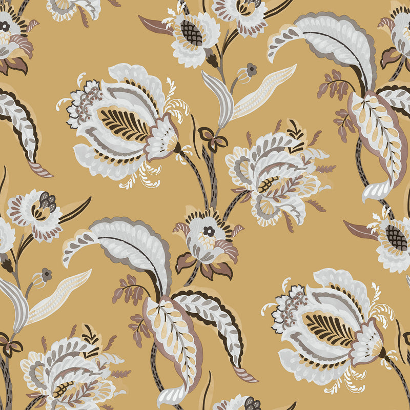 media image for Abstract Floral Yellow Wallpaper from the Into the Wild Collection by Galerie Wallcoverings 213