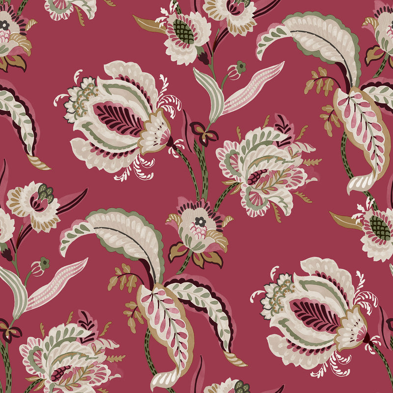 media image for Abstract Floral Red Wallpaper from the Into the Wild Collection by Galerie Wallcoverings 259