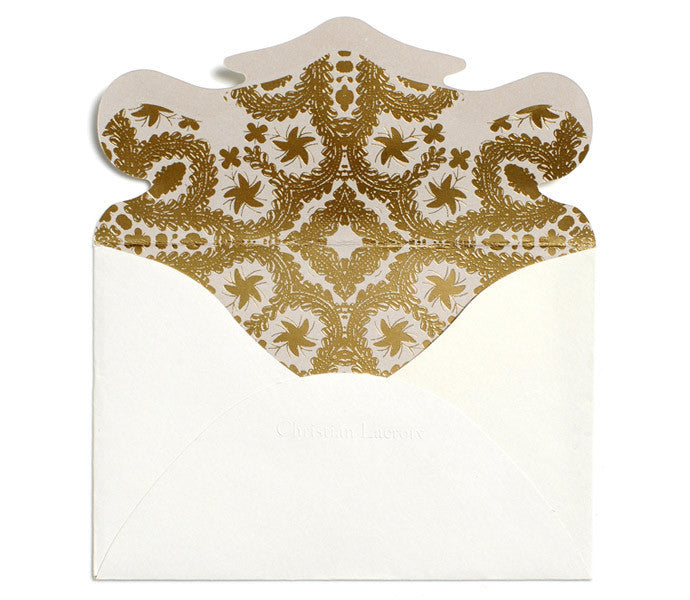 media image for oro y plata correspondence card design by christian lacroix 4 249