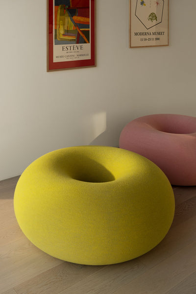 product image for boa sulfur yellow pouf by hem 30493 12 91