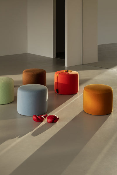 product image for bon brown round pouf by hem 30509 5 18
