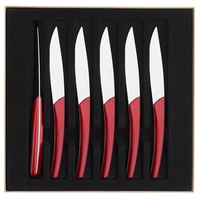 product image of QUARTZ RED GIFT BOX 6 STEAK KNIVES 52