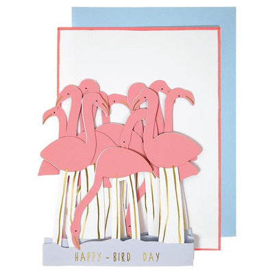 product image for flamingo concertina card by meri meri 1 32
