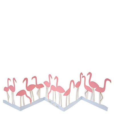 product image for flamingo concertina card by meri meri 2 83