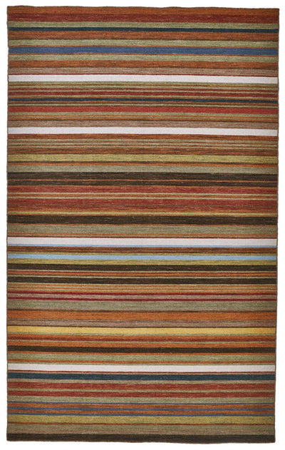 product image for Naida Flatweave Red and Brown Rug by BD Fine Flatshot Image 1 57