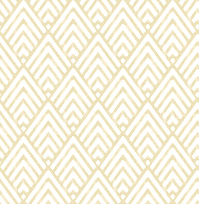 product image of Geo Diamond Arrow Wallpaper in Mustard/Ivory 595