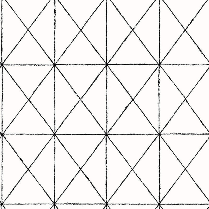 media image for Geo Diamond Contemporary Wallpaper in Black/Silver 228