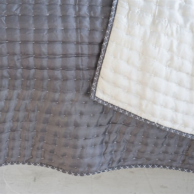 product image for chenevard silver and slate pure silk quilt and shams design by designers guild 5 10