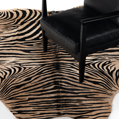 product image for zebra printed hide rug by bd studio 227549 001 5 95