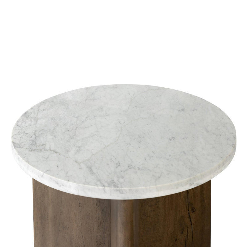 media image for toli italian marble end table by bd studio 228128 009 3 25