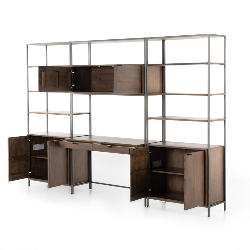 media image for Trey Modular Wall Desk - 2 Bookcases by BD Studio 232