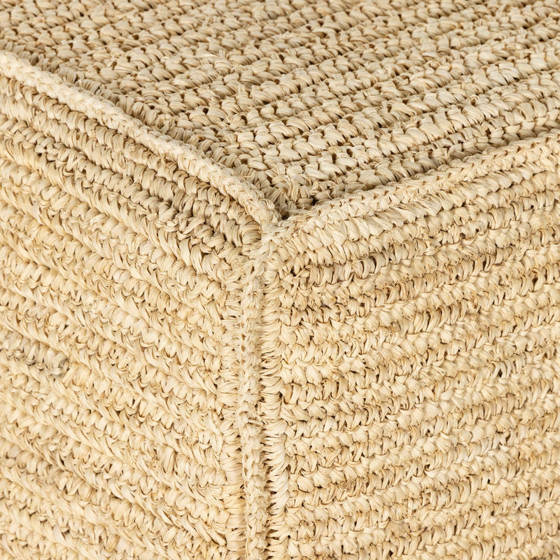 media image for woven palm pouf by bd studio 231445 002 10 288