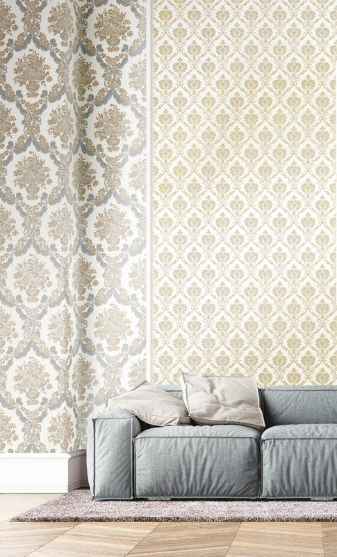 media image for Damasco Wallpaper in Yellow/Neutrals 212