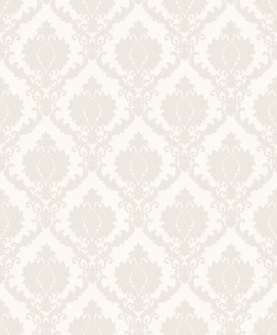 product image for Damasco Wallpaper in White/Off-White 0