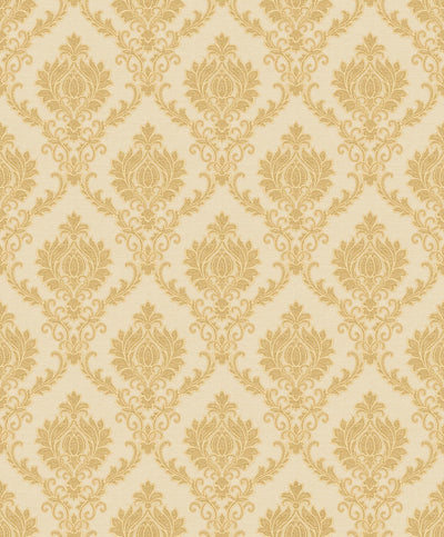 product image for Damasco Wallpaper in Yellow/Neutrals 61