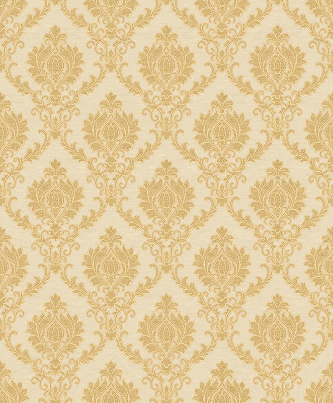 media image for Damasco Wallpaper in Yellow/Neutrals 296