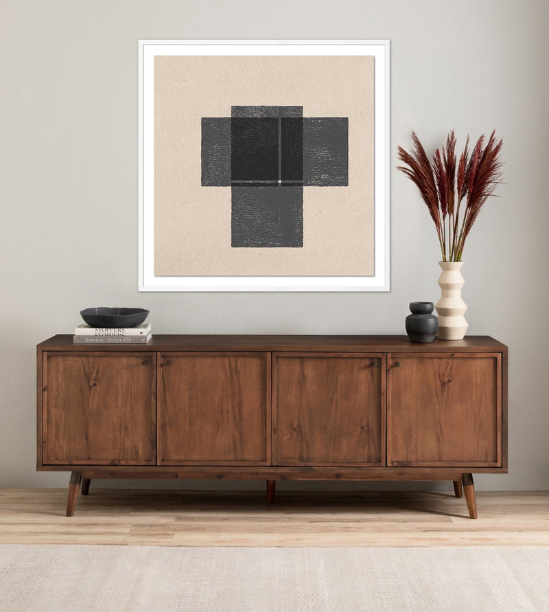media image for Abstract Blocks Cross by Roseanne Kenny 9 260