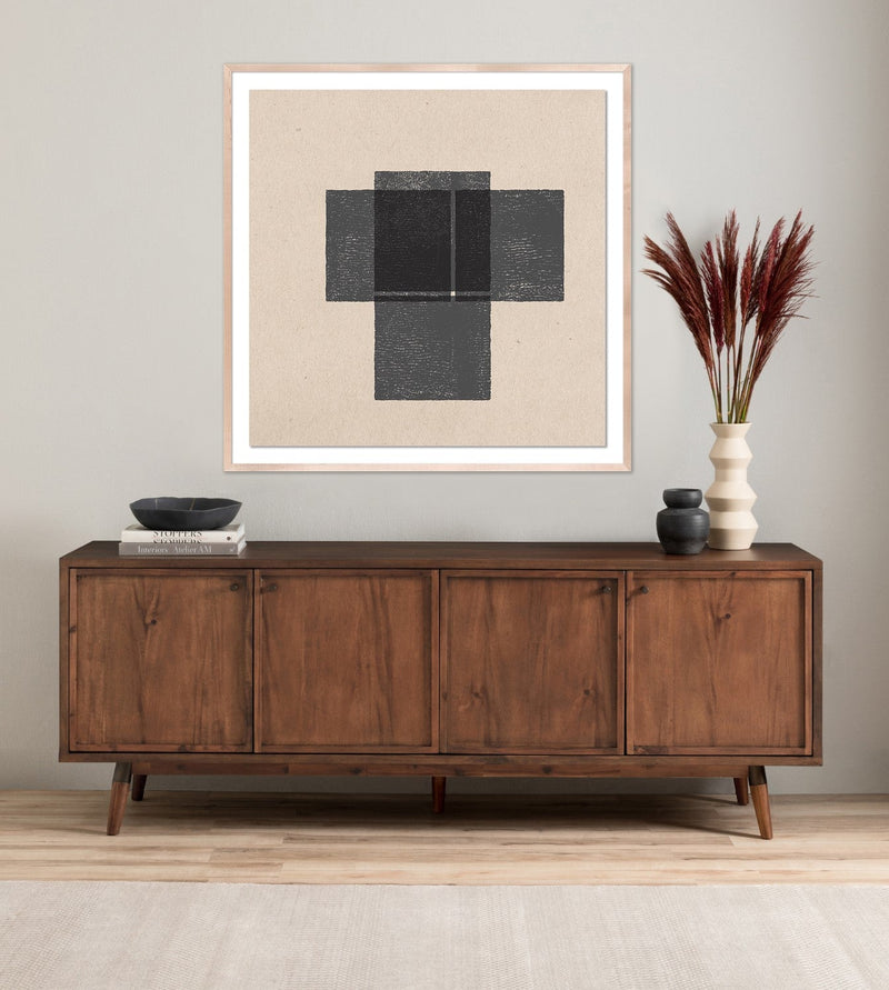 media image for Abstract Blocks Cross by Roseanne Kenny 7 210