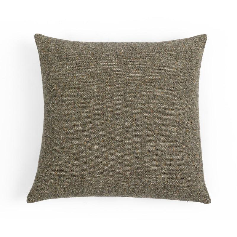 media image for Stonewash Hasselt Olive Green Linen Pillow 262