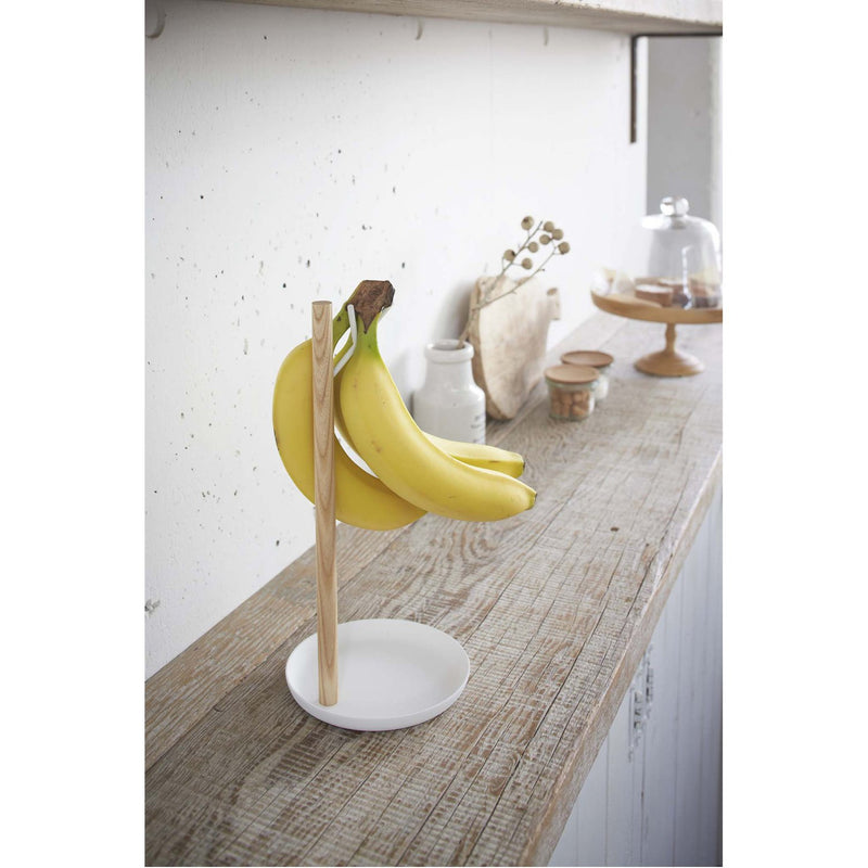media image for Tosca Banana Holder - Wood and Steel by Yamazaki 296