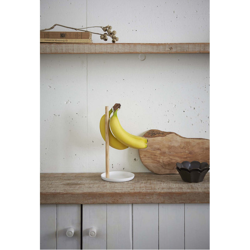 media image for Tosca Banana Holder - Wood and Steel by Yamazaki 298