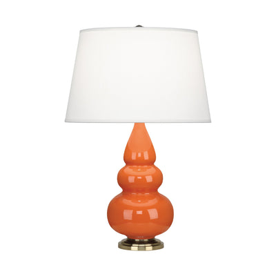 product image of small triple gourd pumpkin glazed ceramic accent table lamp by robert abbey ra 242x 1 595