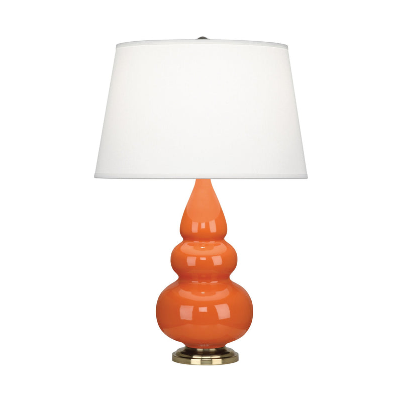 media image for small triple gourd pumpkin glazed ceramic accent table lamp by robert abbey ra 242x 1 219