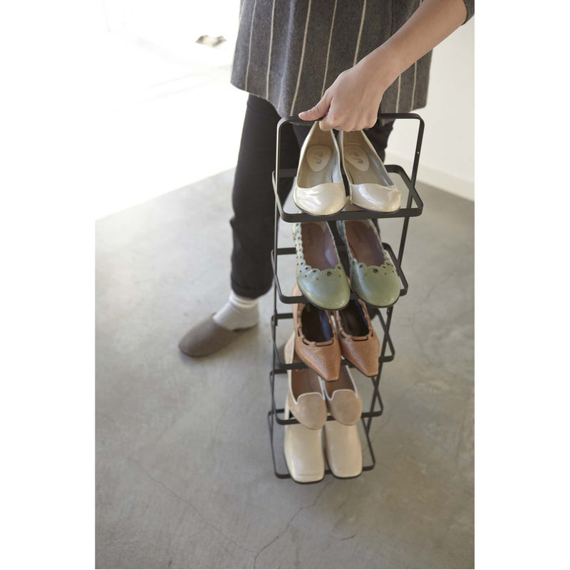 media image for Tower 5-Tier Slim Portable Shoe Rack - Tall by Yamazaki 277