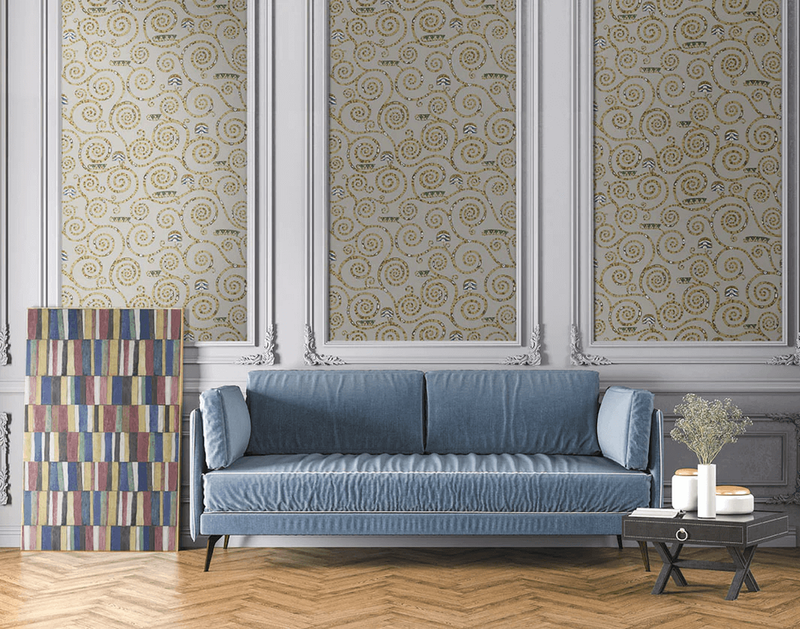 media image for Stoclet Wallpaper in Grey/Silver 210