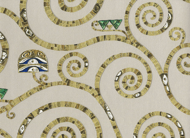 media image for Stoclet Wallpaper in Neutral/Gold 265