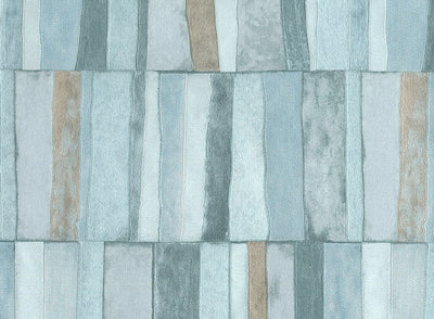 product image for Ritter Tiles Wallpaper in Soft Blue Pearl 89