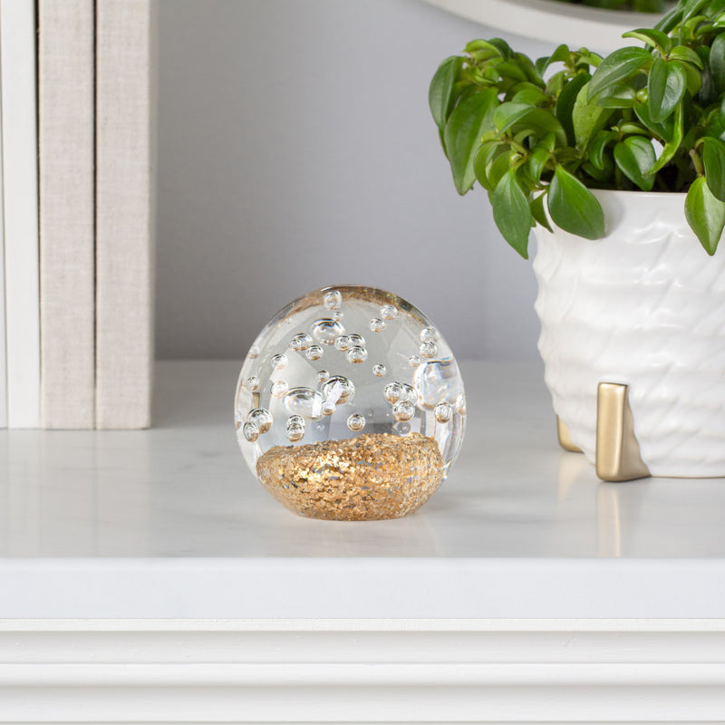 media image for glitter glass ball 3 paperweight decor small bubble 4 293