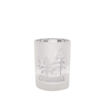 product image for stag etched silver mirror hurricane vase by torre tagus 4 7