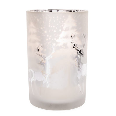 product image for stag etched silver mirror hurricane vase by torre tagus 7 69